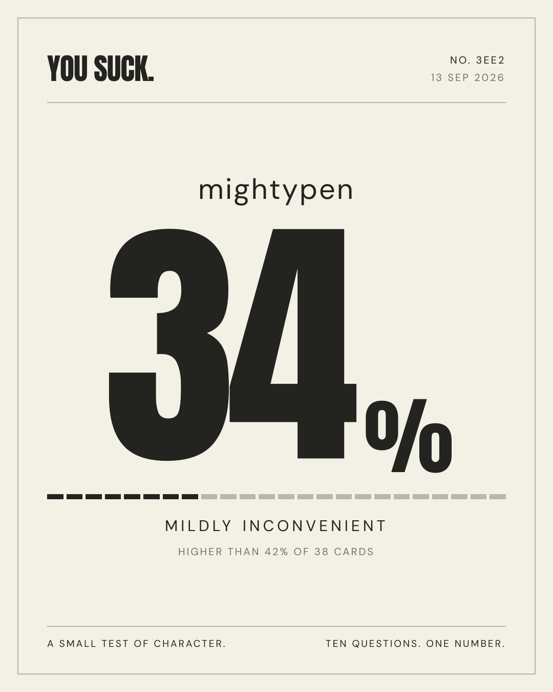 mightypen — 34%