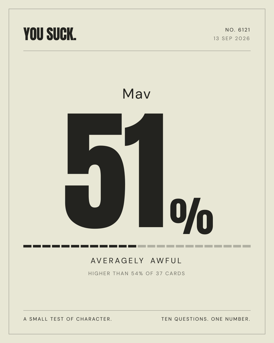 Mav — 51%